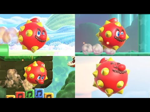 Playing as Spike Ball Mario in ALL Levels!! (Super Mario Bros Wonder)