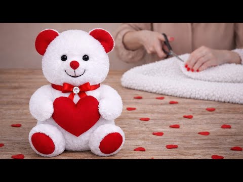 😍Herkes Hazır Zannediyor/❤️Peluş Kumaştan Ayıcık Yapımı/🎉Sevgililer Günü Hediyesi