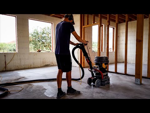 Grinding & Polishing Our Concrete Floor