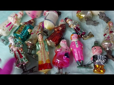 Способ хранения коллекции винтажных елочных игрушек. Елочные игрушки СССР.