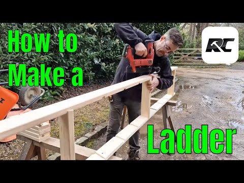 How to make a Ladder simple on-site carpentry and joinery