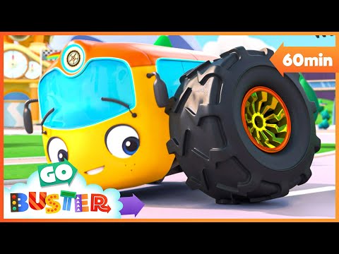 Rolling with New Tyres! 🚌 🛞| Go Buster - Bus Cartoons & Kids Stories