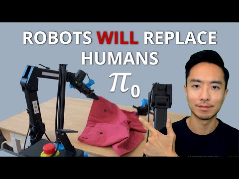 Pi0: General AI Robot Foundation Model (VLA) Controls Laundry Folding Robot and Any Human Task!