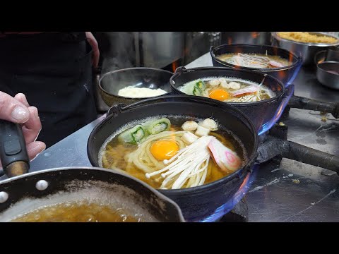 현란한 기술! 새우 튀김우동 덮밥 장인 / popular shrimp tempura udon and rice bowl restaurant