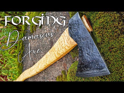 Forging a Damascus Axe