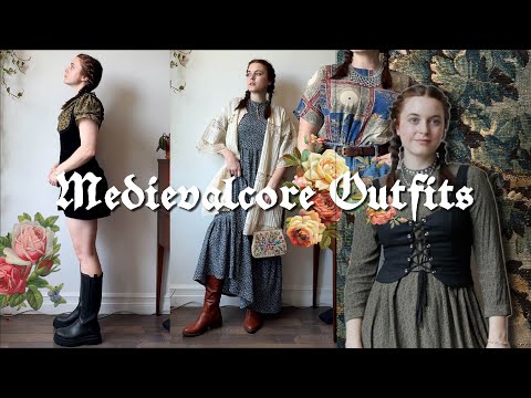 Summer Medieval-core Outfits || whimsical, thrifted, fantasy inspired