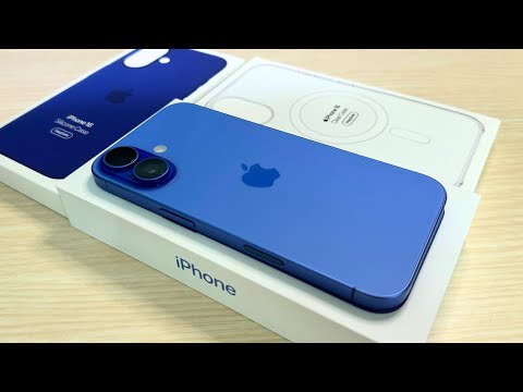 iPhone 16 Ultramarine Unboxing and Test - ASMR