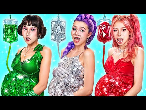 KPop Demon Hunters: Huntrix Pregnant! Emerald vs Ruby vs Diamond at the Hospital