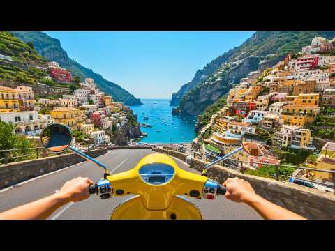 Driving the Amalfi Coast with Original Road Sounds 🇮🇹 | 4K Scenic Journey (No Music)