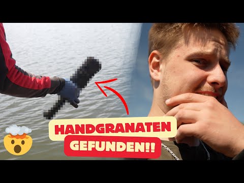 Live hand grenade found!! 🤯😳 Far too dangerous!! 😨/ Treasure hunt with magnet - Gebrüder Lange