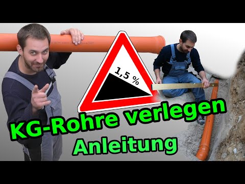Laying a KG pipe in the ground | For wastewater or rainwater
