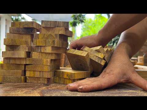 Can't Wait to Share: Genius Guy Build Japanese Style Table & Chair Set from Moldy Wood & Tree Trunk
