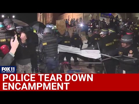 UCLA protests: Police in riot gear moving to break up pro-Palestine encampment