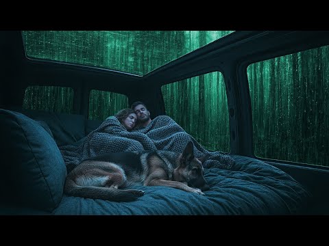 Rain and Thunderstorm in a Cozy Car ⛈️ Relaxing ASMR Sounds for Deep Sleep and Night Calm