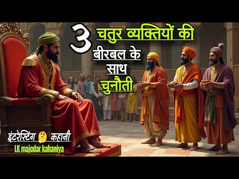 3 चतुर मंत्रियों की 🤔 बीरबल के साथ चुनौती इंटरेस्टिंग कहानी | LK majedar kahaniya | akbar birbal 