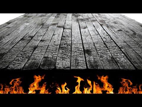 FIRE and EPOXY Standing Desk - DIY BUILD