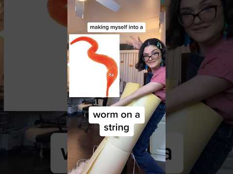 I made a life-size Worm on a String Costume