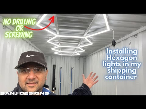 Installing Hexagon Lights in my Shipping Container