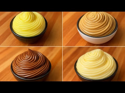 Easy Custard Recipe with Just 1 Egg | 4 Different and Delicious Flavors