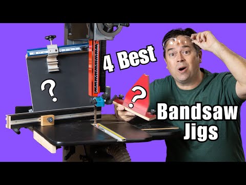 Bandsaw Jigs Best 4 for Your Woodworking Shop #woodworking including circle cutting, crosscut sled