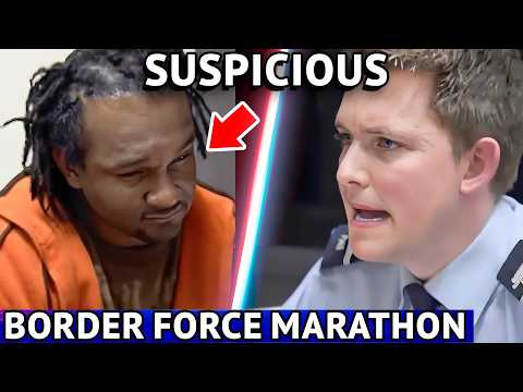 Suspicious Passenger Loses His Temper At Border Patrol | Border Force UK Marathon