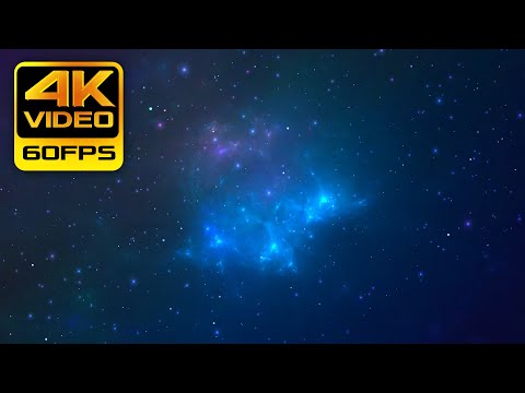 Blue Galaxy Stars ~ 1 Hour- 4K Longest  Overlay (!!!) FREE HD Best Motion Background AA-vfx