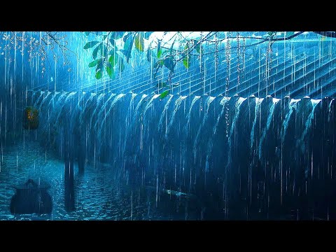 Rain Sounds For Sleeping - 99% Instantly Fall Asleep With Rain And Thunder Sound On Roof At Night