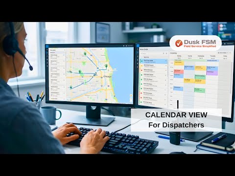 Calendar View for Field Service Dispatchers, Schedule and Balance Work Fast in Dusk FSM