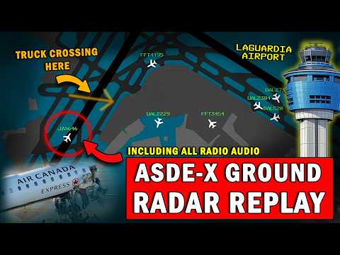 ASDE-X Radar Animation on LaGuardia Crash | All Audio Included