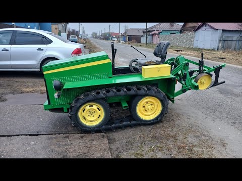 Гусеничный минитрактор преобразился. Доработали плуг. Готовы к новому сезону!