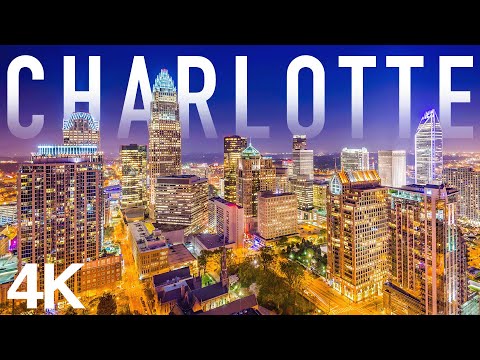 Charlotte 4K drone view - Beautiful Drone City with Relaxation Film and Cinematic Music