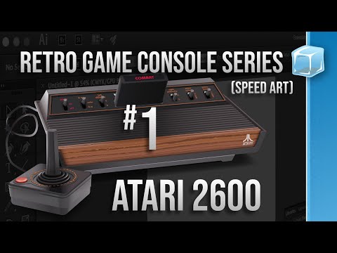 Retro Game Console  - ATARI 2600 (Speed Art)