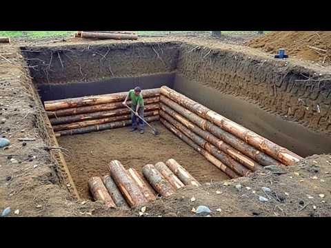 Man Building a Log Cabin in the Wilderness — Full Process @Life in the Siberian forest