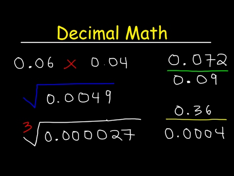 Multiplying Decimals and Dividing Decimals - The Easy Way!