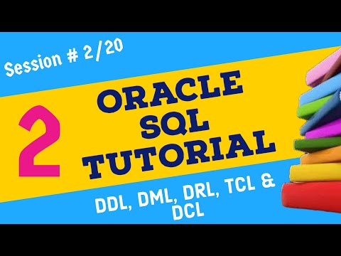 Day 2 - Oracle SQL Types ✅ DDL, DML, DRL, TCL and DCL in Oracle SQL Tutorial ✅