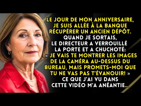 Je sortais, le directeur de la banque a verrouillé et a murmuré « Promets de ne pas t’évanouir! »