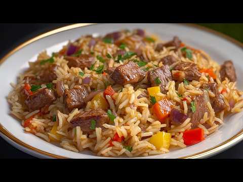 ❗️This rice with pork recipe is so delicious! I make it over and over again!