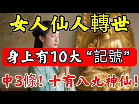 女人「仙人轉世」,身上會有“10大驚人記號”!中3條以上,十有八九就是“神仙'!看看妳中了幾條?#佛陀#佛學#佛教#禪修#佛法智慧#佛教故事#佛教文化#禅语#佛音#佛歌