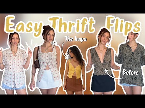 SEWING My Pinterest Outfit inspo (Easy Thrift Flips)
