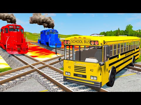 TRANSPORTING PIXAR CARS & FRUITS WITH COLORED & JOHN DEERE vs CLAAS vs TRACTORS - BeamNG.drive #962