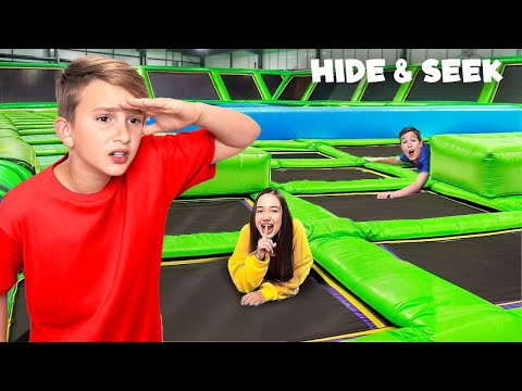 Extreme Hide-and-Seek at the Trampoline Park!
