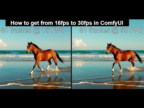 How to increase frame rate 16FPS to 30FPS in ComfyUI with ComfyUI-Frame-Interpolation node. Easy !