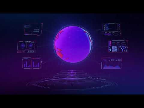 Cyberpunk Futuristic Earth Interface Background video | Footage | Screensaverr