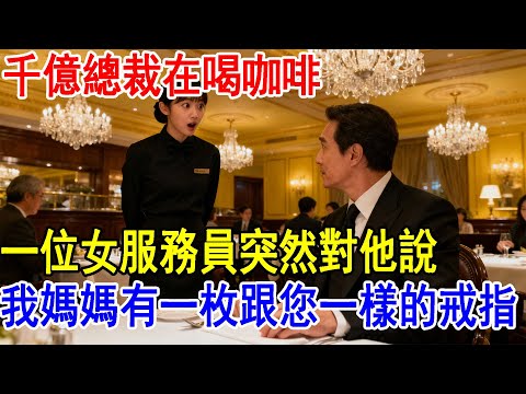 千億總裁在喝咖啡，一位女服務員突然對他說：我媽媽有一枚跟您一樣的戒指#故事頻道 #故事分享 #情感#臺灣#情感故事#幸福人生