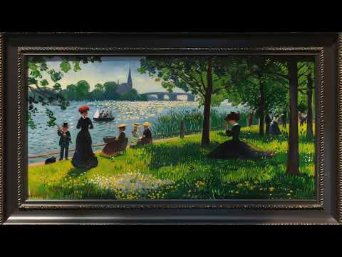 Captivating Nature Painting in Elegant Black Frame also, perfect for TV Display