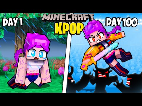 I Survived 100 Days as KPOP DEMON HUNTERS in Minecraft