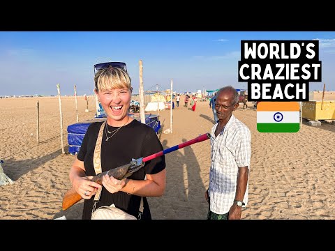 SHOCKED at Marina Beach, CHENNAI 🇮🇳 South India CHAOS