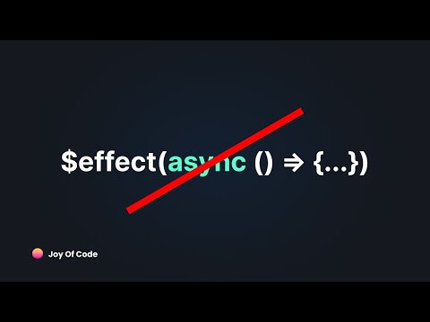 Avoid Async Effects In Svelte