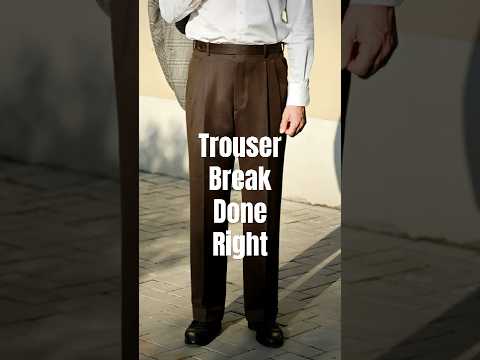 90% of Men Get Trouser Break Wrong...Here's How to do it Right.  #menswear #trousers  #mensstyle