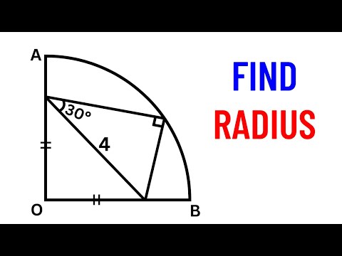 Find the radius of the quarter circle | Geometry Problem | Important Geometry and Algebra Skills